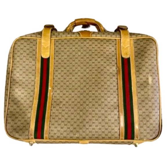 Vintage GUCCI GG MicroGuccissima Sherryline Suitcase w/ Lock & Key - Picture 2 of 15